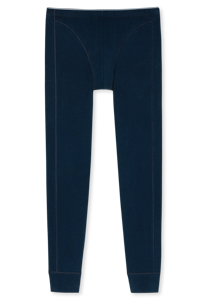 SCHIESSER 95/5 lange onderbroek (1-pack), heren onderbroek biologisch katoen elastisch donkerblauw