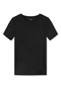 SCHIESSER Mix+Relax T-shirt, dames shirt korte mouwen modal zwart