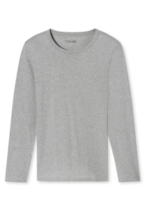 SCHIESSER Mix+Relax T-shirt, heren shirt lange mouw van biologisch katoen grijs-melange