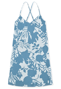 SCHIESSER Modern Nightwear nachthemd, dames slaapshirt spaghettibandjes bloemenprint bluebird