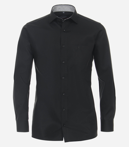 CASA MODA modern fit overhemd, popeline, zwart