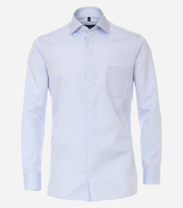 CASA MODA comfort fit overhemd, mouwlengte 7, twill, blauw