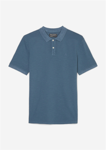 Marc O'Polo shaped fit polo, heren poloshirt, jeansblauw