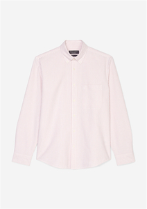 Marc O'Polo regular fit heren overhemd, structuur, framboos roze gestreept