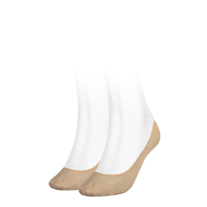 Tommy Hilfiger Footie Invisible (2-pack), dames onzichtbare sokken, beige