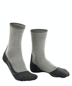 FALKE TK2 Explore Wool Silk dames trekking sokken, grijs (light grey)