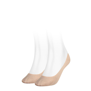 Tommy Hilfiger Regular Step (2-pack), dames onzichtbare sokken, beige