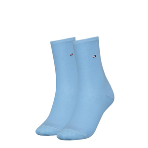 Tommy Hilfiger Sock Casual (2-pack), dames sokken, lichtblauw, wit