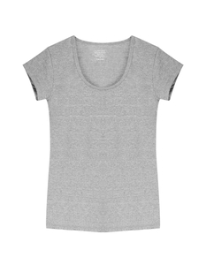 Claesen's dames Basics T-shirt (1-pack), T-shirt korte mouw, grijs