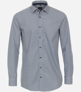 VENTI modern fit overhemd, mouwlengte 72 cm, popeline, blauw