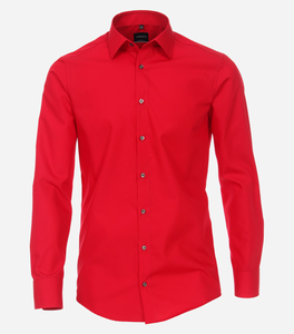VENTI modern fit overhemd, popeline, rood