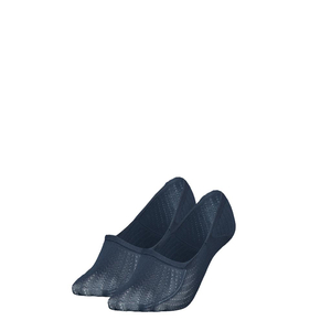 Tommy Hilfiger Footie Pique (2-pack), dames onzichtbare sokken, donkerblauw