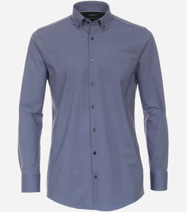 VENTI modern fit overhemd, jersey, blauw dessin