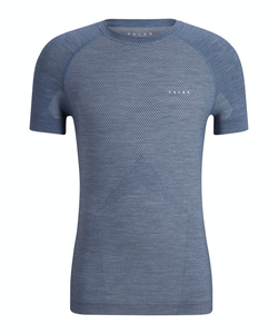 FALKE heren T-shirt Wool-Tech Light, thermoshirt, blauw (capitain)