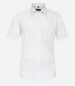 Redmond modern fit overhemd, korte mouw, popeline, wit