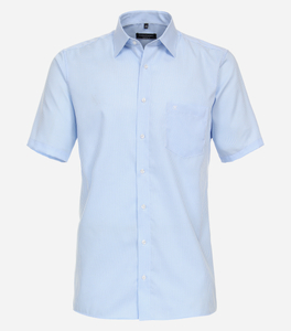 CASA MODA comfort fit overhemd, korte mouw, twill, blauw geruit