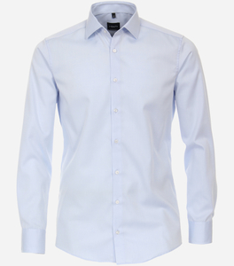 VENTI modern fit overhemd, mouwlengte 7, twill, blauw