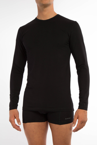 Claesen's Basics T-shirt (1-pack), heren T-shirt lange mouw, zwart
