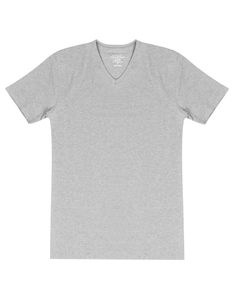 Claesen's Basics T-shirt (2-pack), heren T-shirt V-hals, grijs