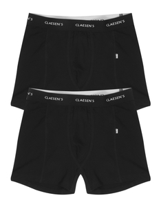 Claesen's Basics normale lengte boxer (2-pack), heren boxer, zwart
