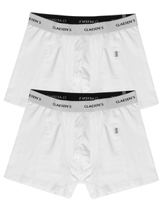 Claesen's Basics normale lengte boxer (2-pack), heren boxer, wit