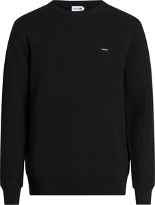 Calvin Klein heren pullover katoenmengsel, Structure Sweater, zwart