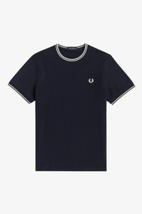 Fred Perry Twin Tipped regular fit T-shirt M1588, korte mouw O-hals, blauw