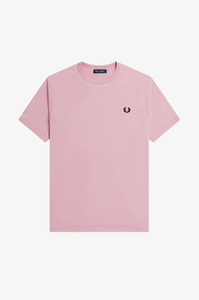 Fred Perry Ringer regular fit T-shirt M3519, korte mouw O-hals, Chalky Pink, roze