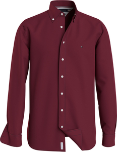 Tommy Hilfiger regular fit overhemd, Flex Poplin Regular Fit Shirt, popeline, donkerrood