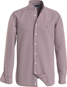 Tommy Hilfiger regular fit overhemd, Nat. Soft Flex Gingham Regular Fit Shirt, popeline, bruin geruit