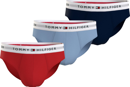 Tommy Hilfiger hipster brief (3-pack), heren slips, blauw, lichtblauw, rood