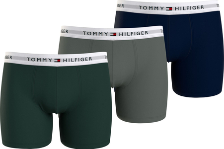 Tommy Hilfiger boxer brief (3-pack), heren boxers extra lang, groen, lichtgroen, blauw