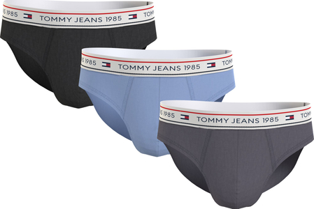 Tommy Hilfiger hipster brief (3-pack), heren slips, zwart, lichtblauw, antraciet