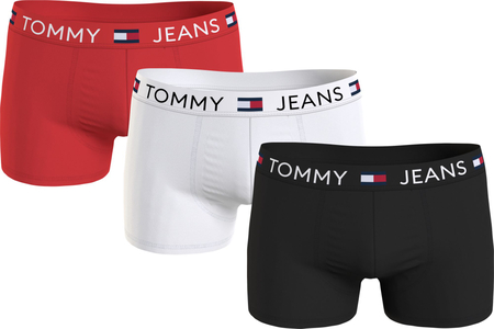 Tommy Hilfiger trunk (3-pack), heren boxers normale lengte, donkerblauw, wit, rood
