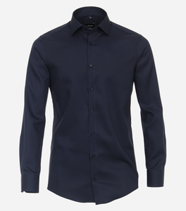 VENTI modern fit overhemd, mouwlengte 7, twill, blauw