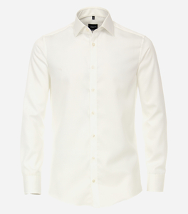 VENTI modern fit overhemd, mouwlengte 72 cm, twill, beige
