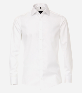 VENTI modern fit overhemd, mouwlengte 7, twill, wit