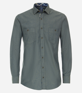 Redmond modern fit overhemd, popeline, groen