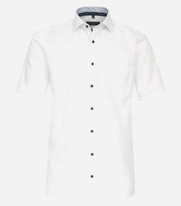 CASA MODA modern fit overhemd, korte mouw, popeline, wit