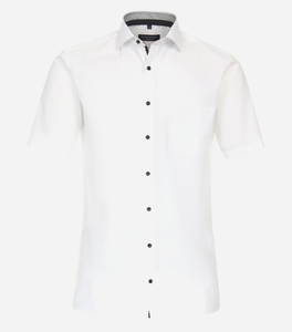 CASA MODA modern fit overhemd, korte mouw, popeline, wit