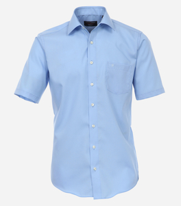 CASA MODA modern fit overhemd, korte mouw, popeline, blauw