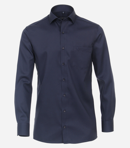 CASA MODA comfort fit overhemd, mouwlengte 7, twill, blauw
