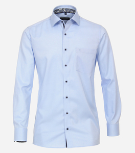 CASA MODA modern fit overhemd, structuur, blauw