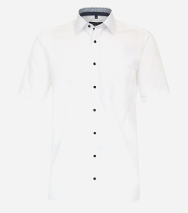 CASA MODA comfort fit overhemd, korte mouw, popeline, wit