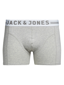 JACK & JONES Jacsense trunks (1-pack), heren boxer normale lengte, lichtgrijs melange