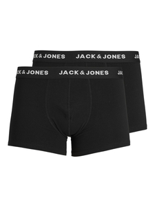 JACK & JONES Jacjon trunks (2-pack), heren boxers normale lengte, zwart