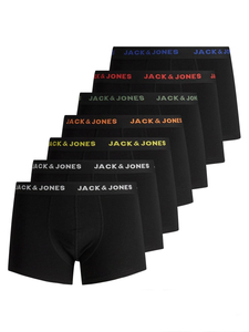 JACK & JONES Jacbasic trunks (7-pack), heren boxers normale lengte, zwart