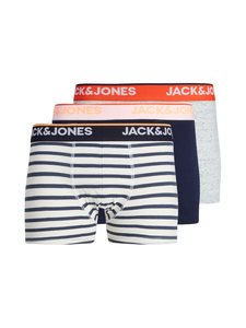 JACK & JONES Jacdave trunks (3-pack), heren boxers normale lengte, blauw en grijs