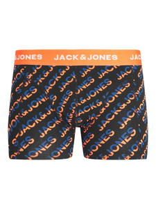 JACK & JONES Jaclogo trunk (1-pack), heren boxer normale lengte, zwart, oranje en blauw