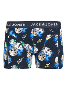 JACK & JONES Jacbath skull trunks (1-pack), heren boxer normale lengte, blauw